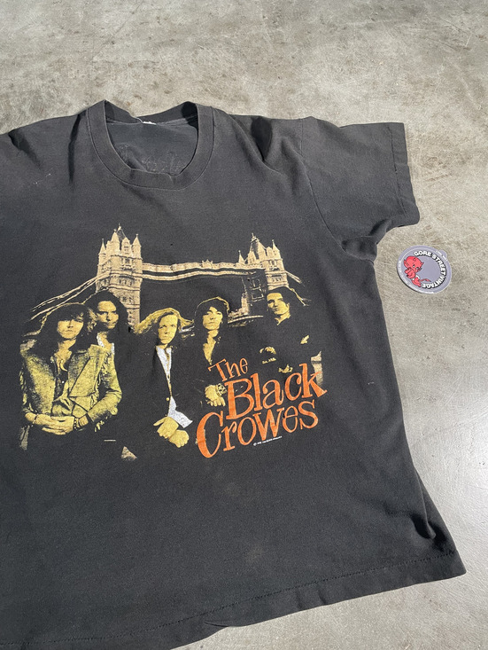 Other - Vintage 90s Black Crows Rock Band Tour Tee 22x27 Faded